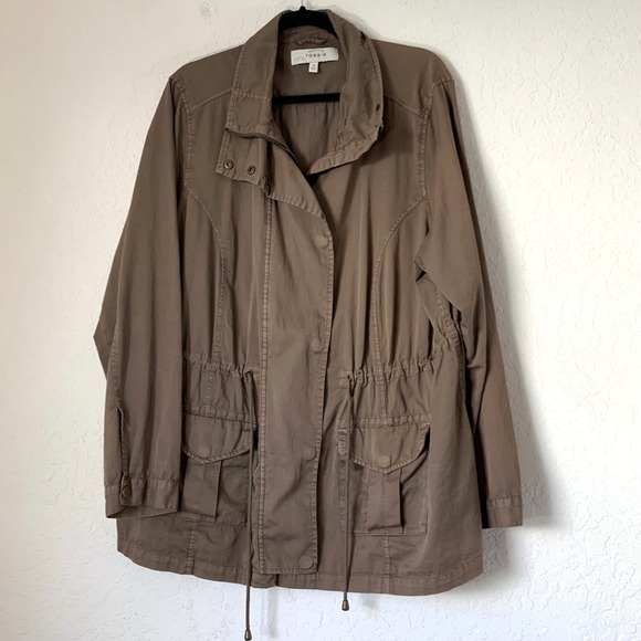 torrid Jackets & Blazers - Torrid Utility Anorak Jacket Women 2X Brown Drawstring Military Gorpcore Safari